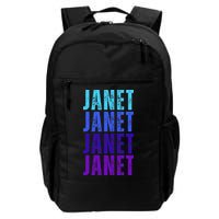 I Love Janet Pattern First Name Janet Backpack