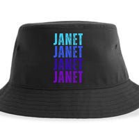 I Love Janet Pattern First Name Janet Sustainable Bucket Hat