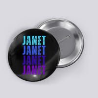 I Love Janet Pattern First Name Janet Button