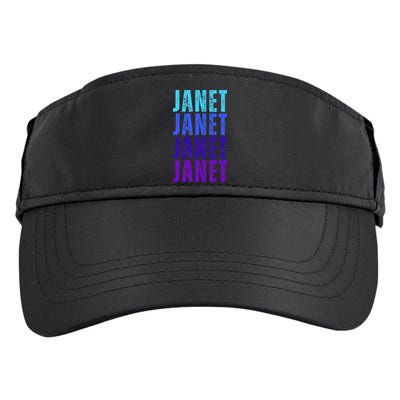 I Love Janet Pattern First Name Janet Adult Drive Performance Visor