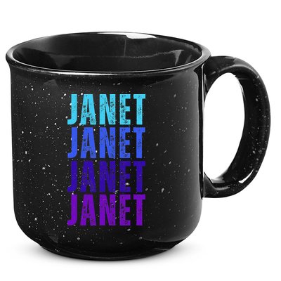 I Love Janet Pattern First Name Janet 15oz Campfire Ceramic Mug
