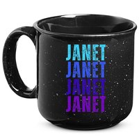 I Love Janet Pattern First Name Janet 15oz Campfire Ceramic Mug