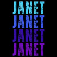 I Love Janet Pattern First Name Janet Flatbill Hat
