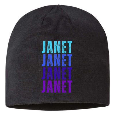 I Love Janet Pattern First Name Janet Sustainable Beanie
