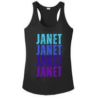I Love Janet Pattern First Name Janet Ladies PosiCharge Competitor Racerback Tank