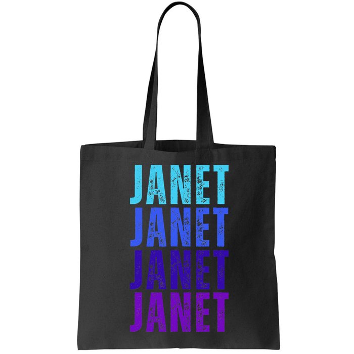 I Love Janet Pattern First Name Janet Bag