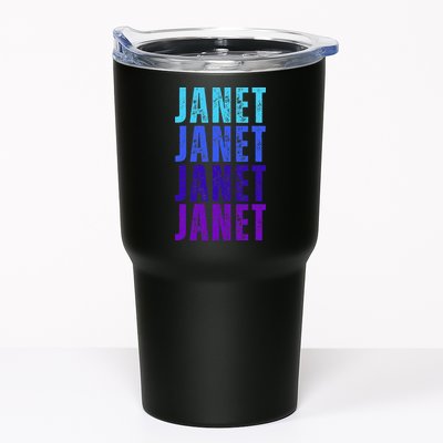 I Love Janet Pattern First Name Janet Tumbler