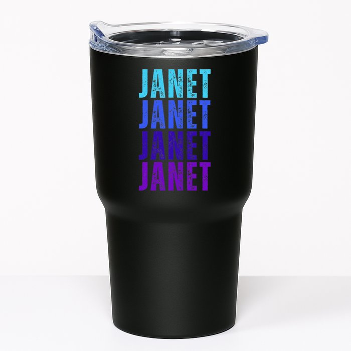 I Love Janet Pattern First Name Janet Tumbler