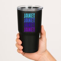 I Love Janet Pattern First Name Janet Tumbler