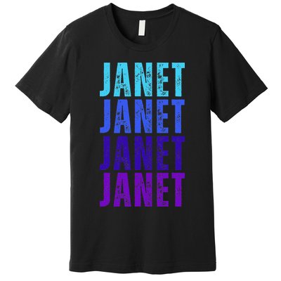 I Love Janet Pattern First Name Janet Premium T-Shirt