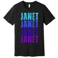 I Love Janet Pattern First Name Janet Premium T-Shirt