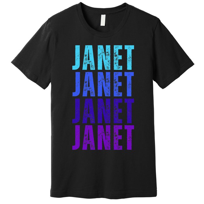 I Love Janet Pattern First Name Janet Premium T-Shirt