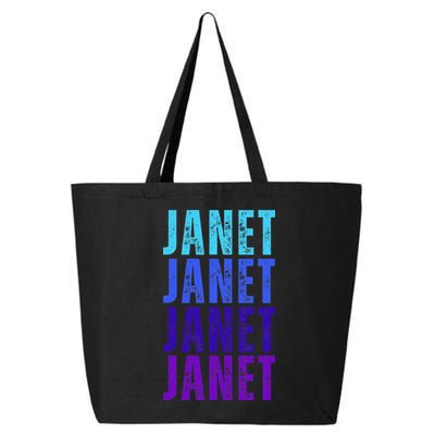 I Love Janet Pattern First Name Janet 25L Jumbo Tote