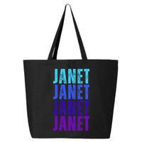 I Love Janet Pattern First Name Janet 25L Jumbo Tote