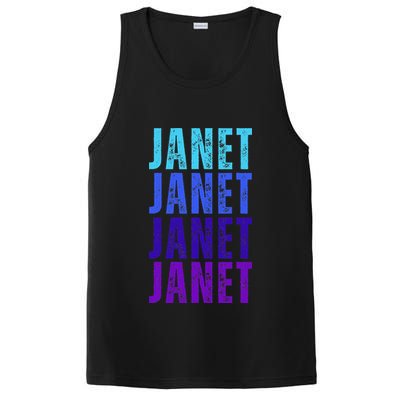 I Love Janet Pattern First Name Janet PosiCharge Competitor Tank