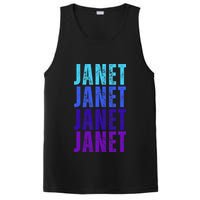 I Love Janet Pattern First Name Janet PosiCharge Competitor Tank