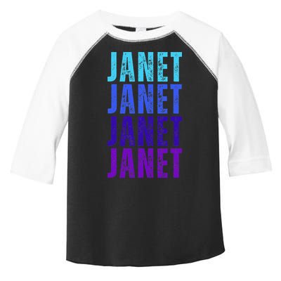 I Love Janet Pattern First Name Janet Toddler Fine Jersey T-Shirt