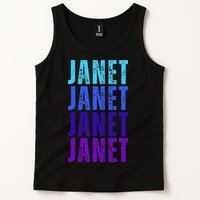 I Love Janet Pattern First Name Janet Tank Top