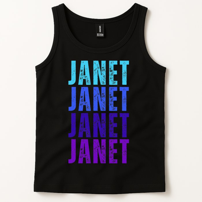 I Love Janet Pattern First Name Janet Tank Top