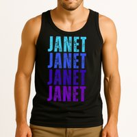 I Love Janet Pattern First Name Janet Tank Top