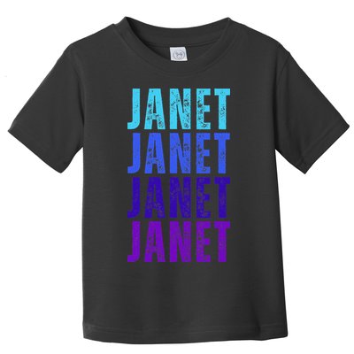 I Love Janet Pattern First Name Janet Toddler T-Shirt