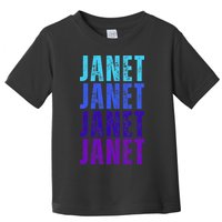 I Love Janet Pattern First Name Janet Toddler T-Shirt