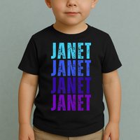 I Love Janet Pattern First Name Janet Toddler T-Shirt
