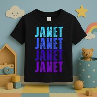 I Love Janet Pattern First Name Janet Toddler T-Shirt