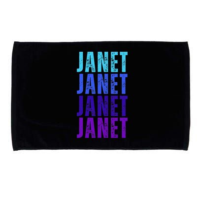 I Love Janet Pattern First Name Janet Microfiber Hand Towel
