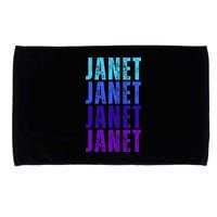 I Love Janet Pattern First Name Janet Microfiber Hand Towel
