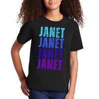 I Love Janet Pattern First Name Janet Kids T-Shirt