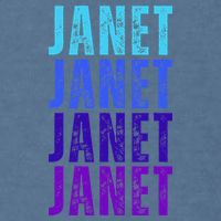 I Love Janet Pattern First Name Janet Garment-Dyed Sweatshirt