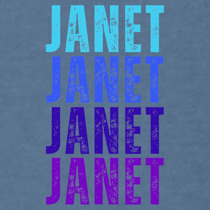 I Love Janet Pattern First Name Janet Garment-Dyed Sweatshirt