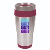 I Love Janet Pattern First Name Janet 16oz Travel Tumbler