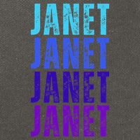 I Love Janet Pattern First Name Janet Cotton Canvas Backpack