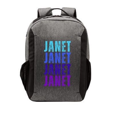 I Love Janet Pattern First Name Janet Vector Backpack