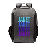 I Love Janet Pattern First Name Janet Vector Backpack