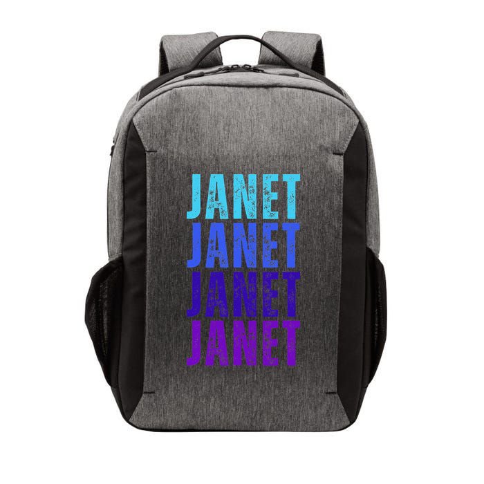 I Love Janet Pattern First Name Janet Vector Backpack