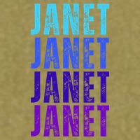 I Love Janet Pattern First Name Janet Garment-Dyed Women's Muscle Tee