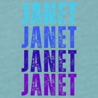 I Love Janet Pattern First Name Janet Sueded Cloud Jersey T-Shirt