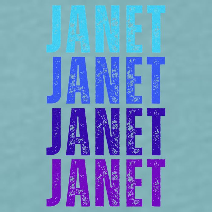 I Love Janet Pattern First Name Janet Sueded Cloud Jersey T-Shirt