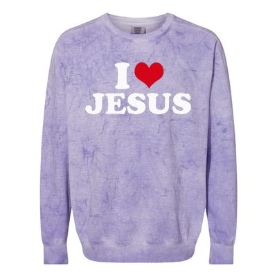 I Love Jesus Colorblast Crewneck Sweatshirt