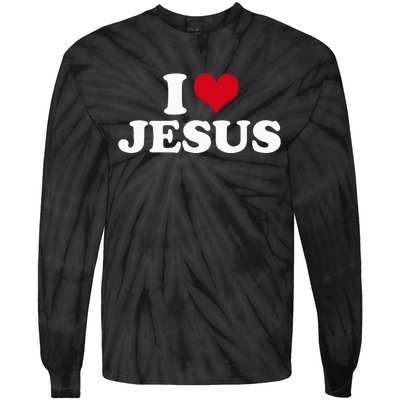 I Love Jesus Tie-Dye Long Sleeve Shirt