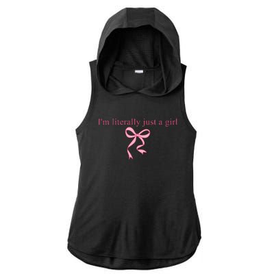 IM Literally Just A Girl Sad Hamster Ladies PosiCharge Tri-Blend Wicking Draft Hoodie Tank