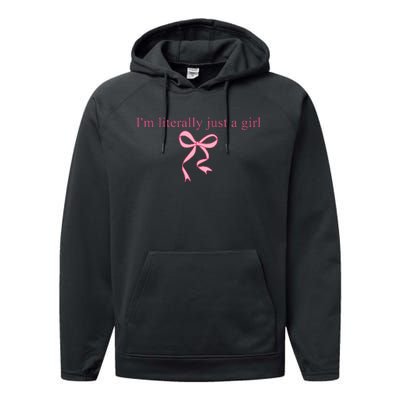 IM Literally Just A Girl Sad Hamster Performance Fleece Hoodie