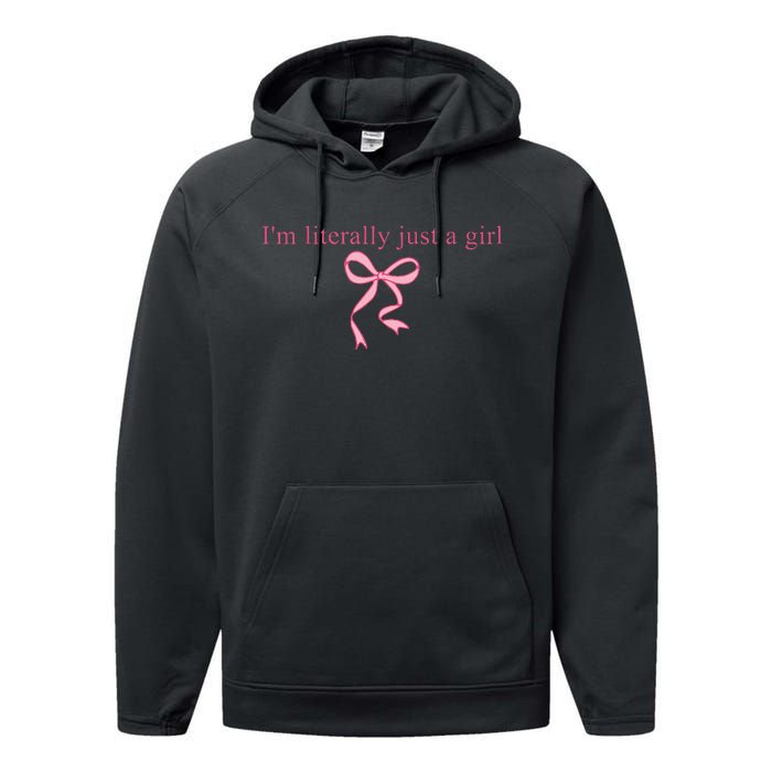 IM Literally Just A Girl Sad Hamster Performance Fleece Hoodie