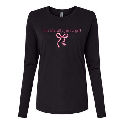 IM Literally Just A Girl Sad Hamster Womens Cotton Relaxed Long Sleeve T-Shirt