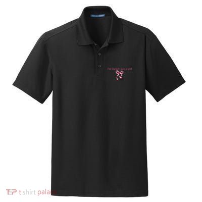 IM Literally Just A Girl Sad Hamster Dry Zone Grid Polo