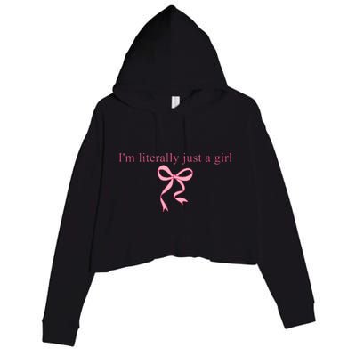 IM Literally Just A Girl Sad Hamster Crop Fleece Hoodie