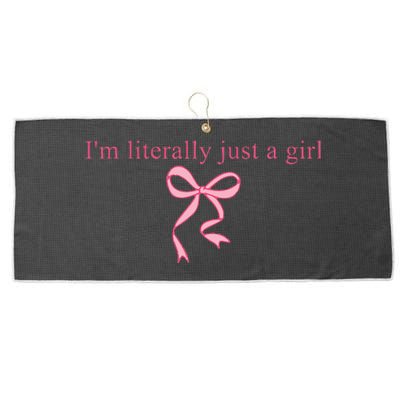 IM Literally Just A Girl Sad Hamster Large Microfiber Waffle Golf Towel